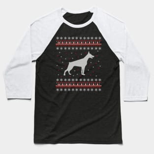 Dobermann Ugly Christmas Sweater Gift Cute Baseball T-Shirt